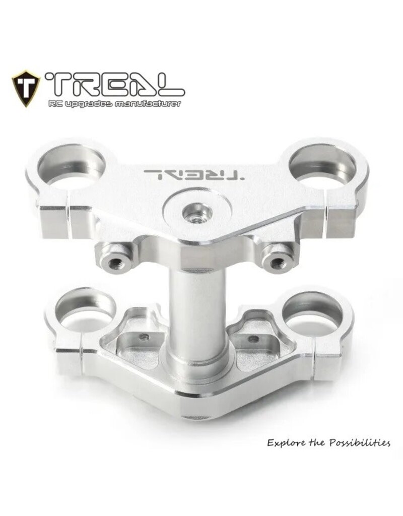 TREAL TRLX003XB1FA3 ALUMINUM TRIPLE CLAMP SET FOR PROMOTO MX: SILVER