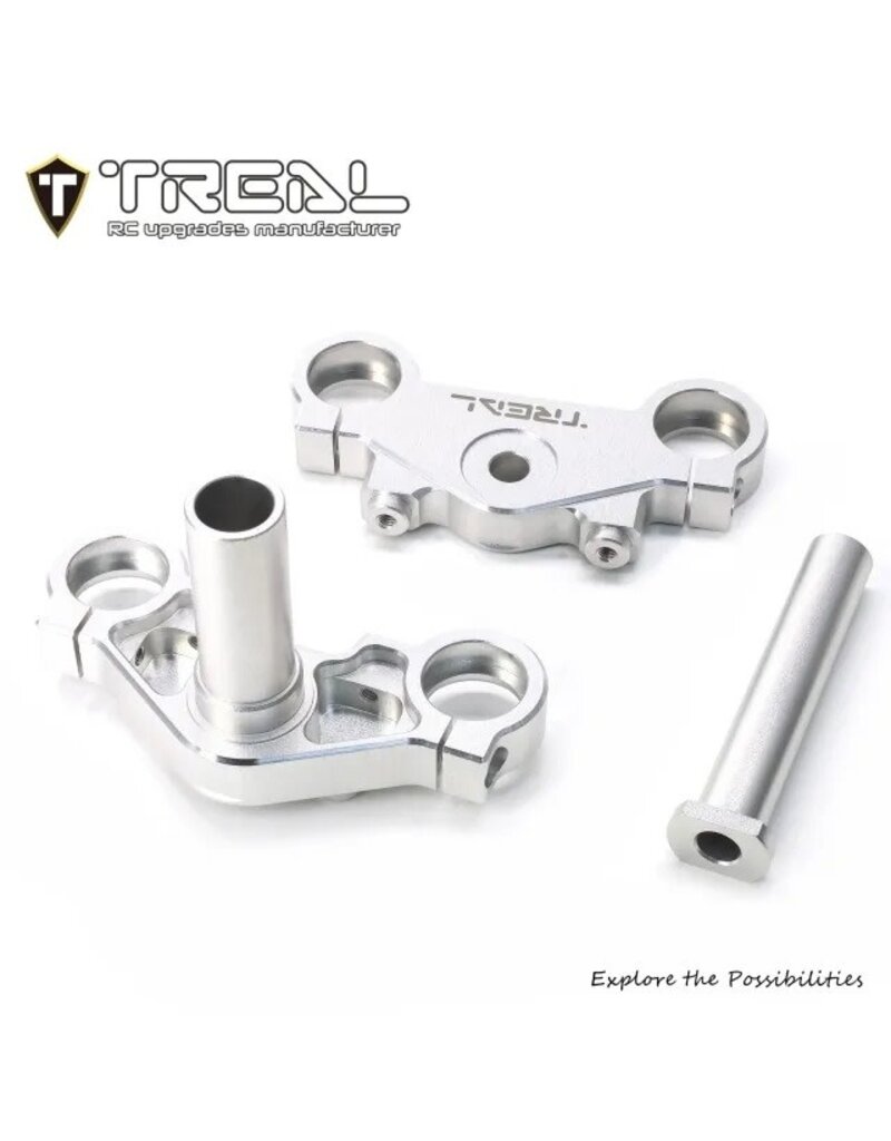 TREAL TRLX003XB1FA3 ALUMINUM TRIPLE CLAMP SET FOR PROMOTO MX: SILVER