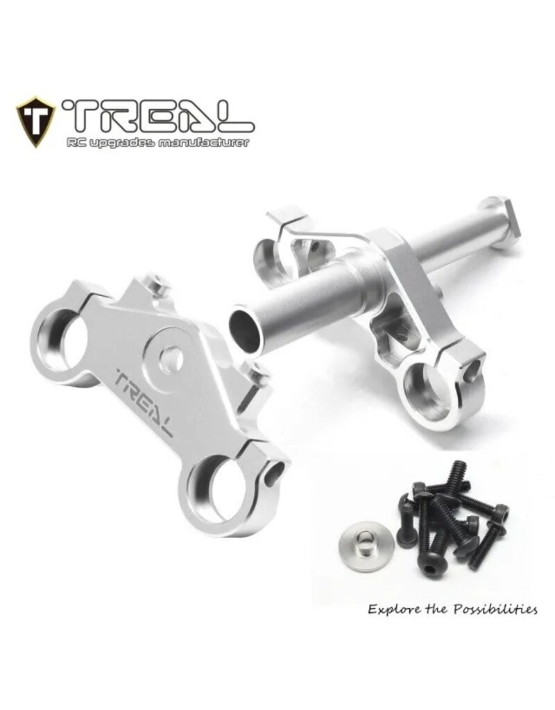 TREAL TRLX003XB1FA3 ALUMINUM TRIPLE CLAMP SET FOR PROMOTO MX: SILVER