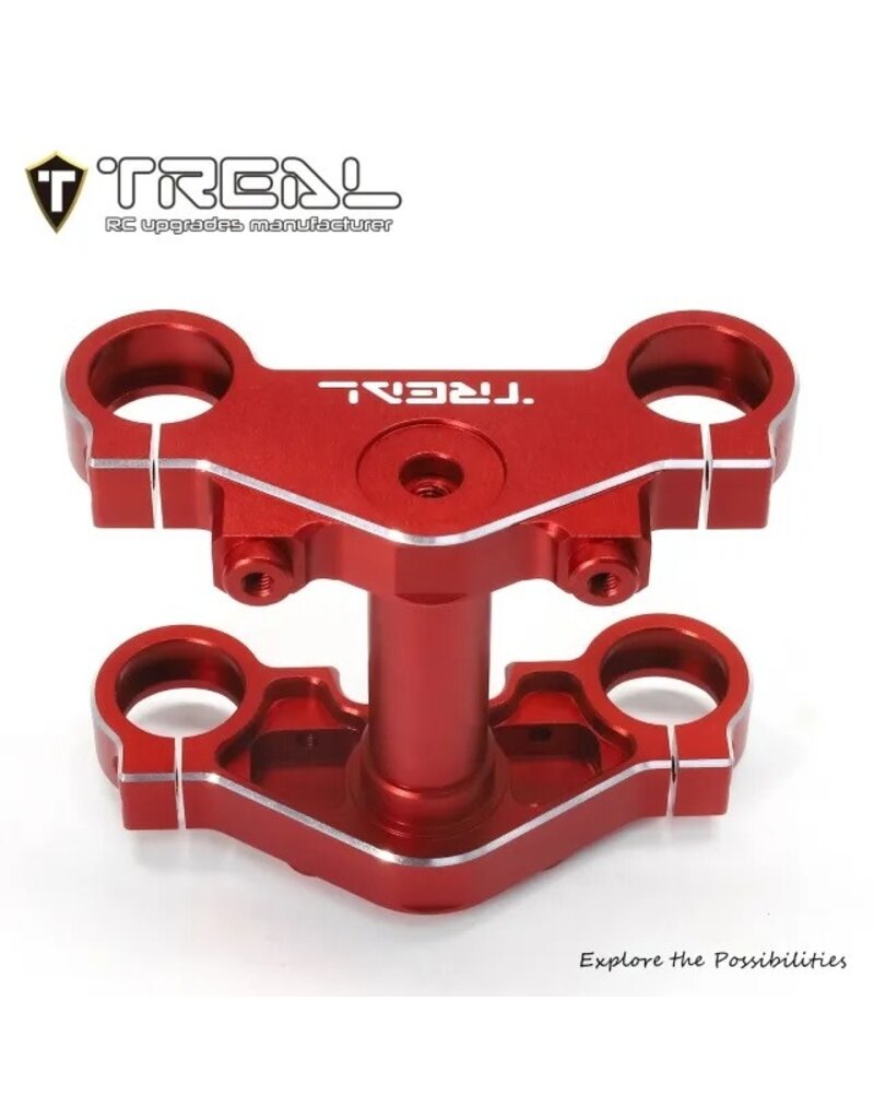 TREAL TRLX003XB7I3B ALUMINUM TRIPLE CLAMP SET FOR PROMOTO MX: RED
