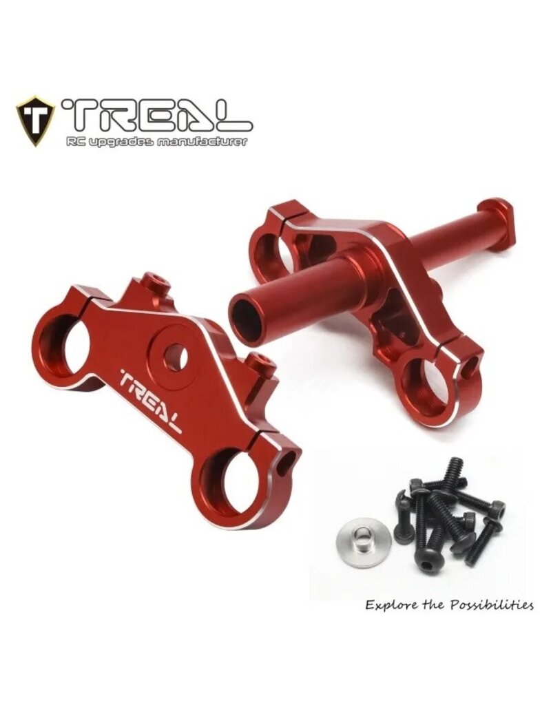 TREAL TRLX003XB7I3B ALUMINUM TRIPLE CLAMP SET FOR PROMOTO MX: RED