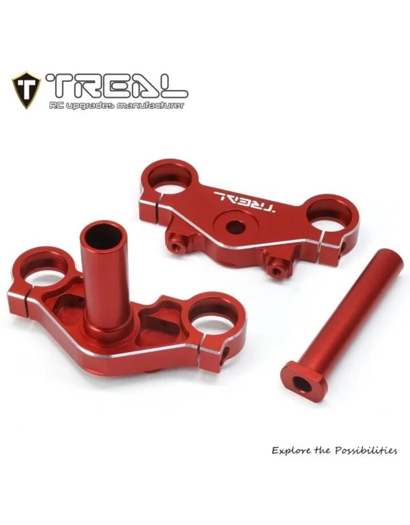 TREAL TRLX003XB7I3B ALUMINUM TRIPLE CLAMP SET FOR PROMOTO MX: RED