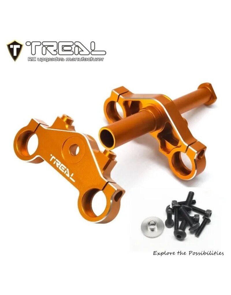 TREAL TRLX003XB1H8D ALUMINUM TRIPLE CLAMP SET FOR PROMOTO MX: ORANGE