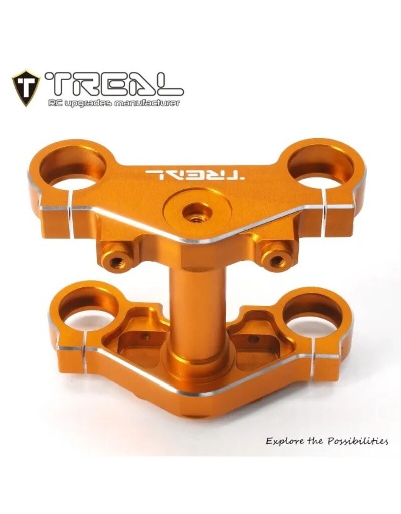 TREAL TRLX003XB1H8D ALUMINUM TRIPLE CLAMP SET FOR PROMOTO MX: ORANGE