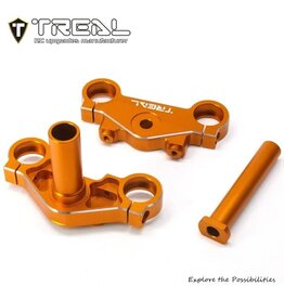 TREAL TRLX003XB1H8D ALUMINUM TRIPLE CLAMP SET FOR PROMOTO MX: ORANGE