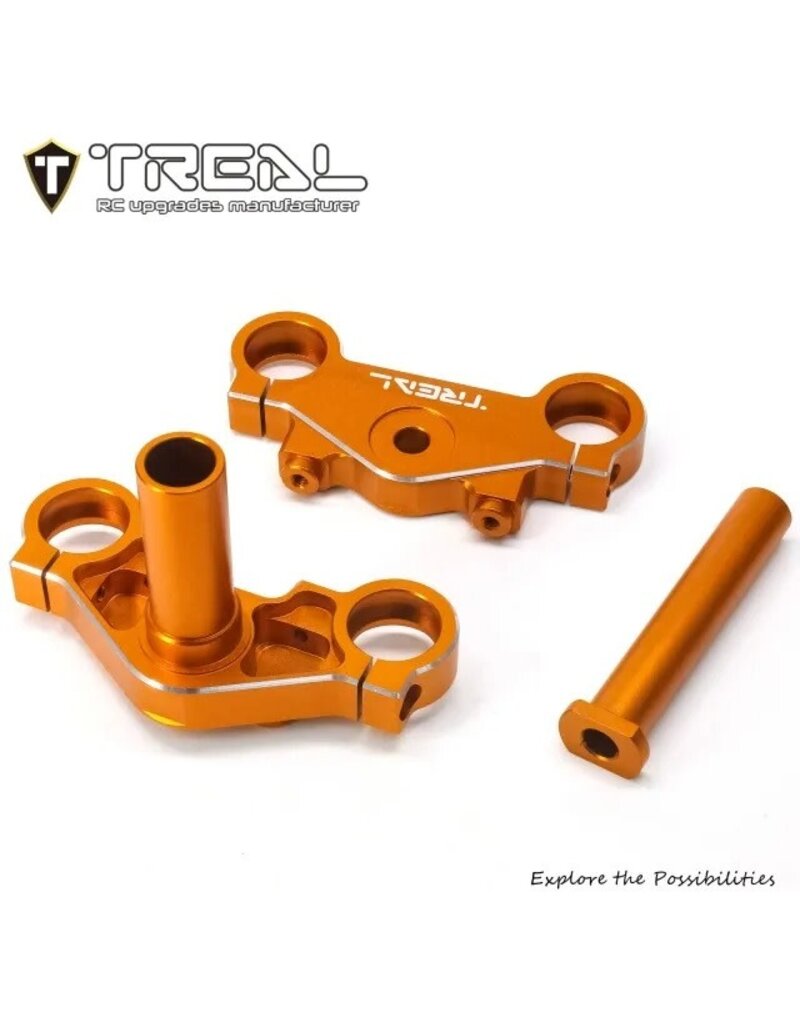 TREAL TRLX003XB1H8D ALUMINUM TRIPLE CLAMP SET FOR PROMOTO MX: ORANGE