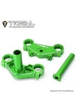 TREAL TRLX003XAZK0F ALUMINUM TRIPLE CLAMP SET FOR PROMOTO MX: GREEN