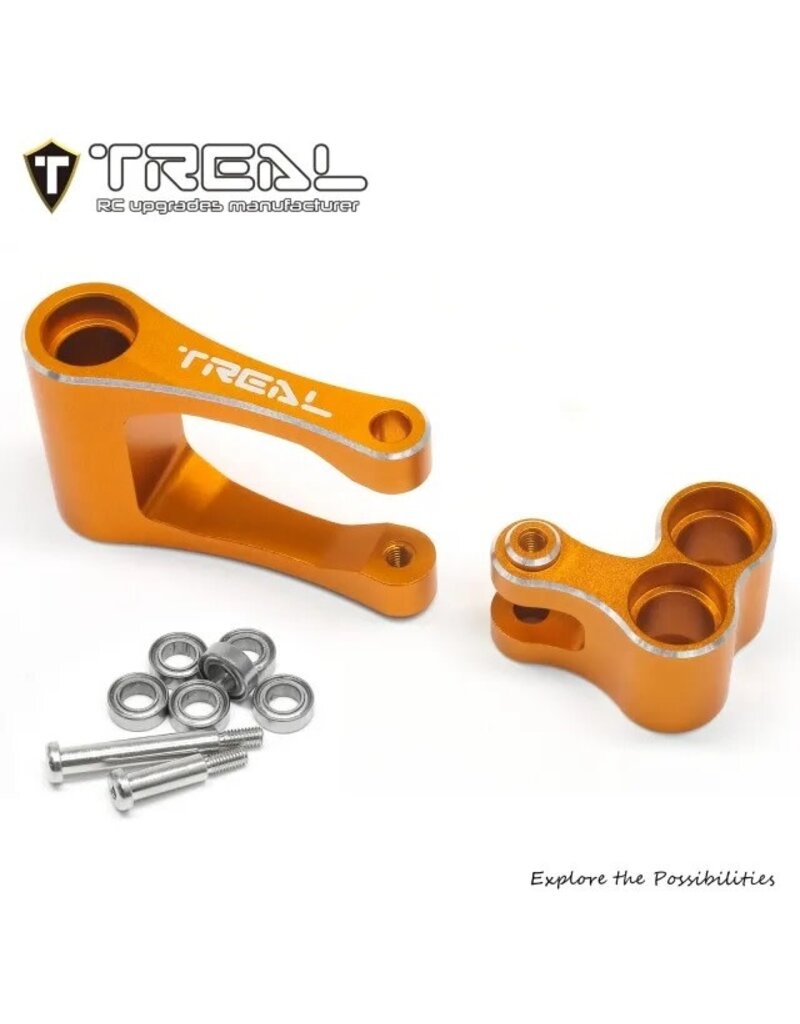 TREAL TRLX003XAZK0P ALUMINUM KNUCKLE & PULL ROD FOR PROMOTO MX: ORANGE