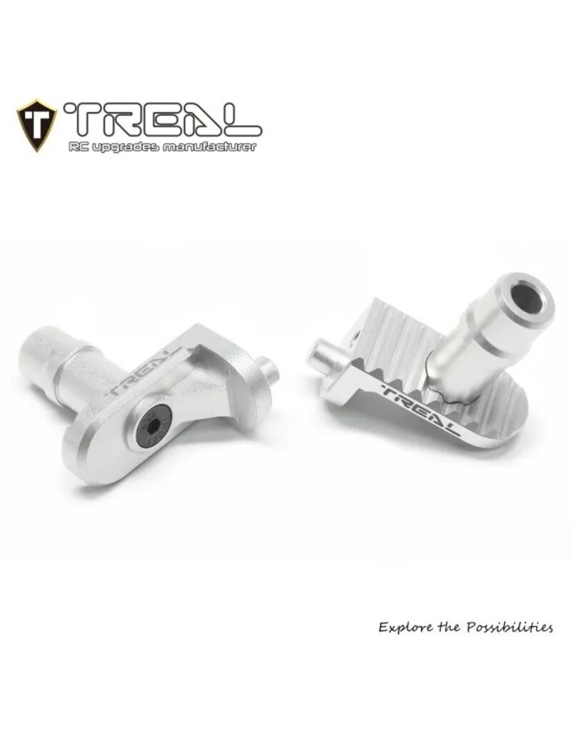 TREAL TRLX003XB406J ALUMINUM FOOT PEGS FOR PROMOTO MX: SILVER (2)