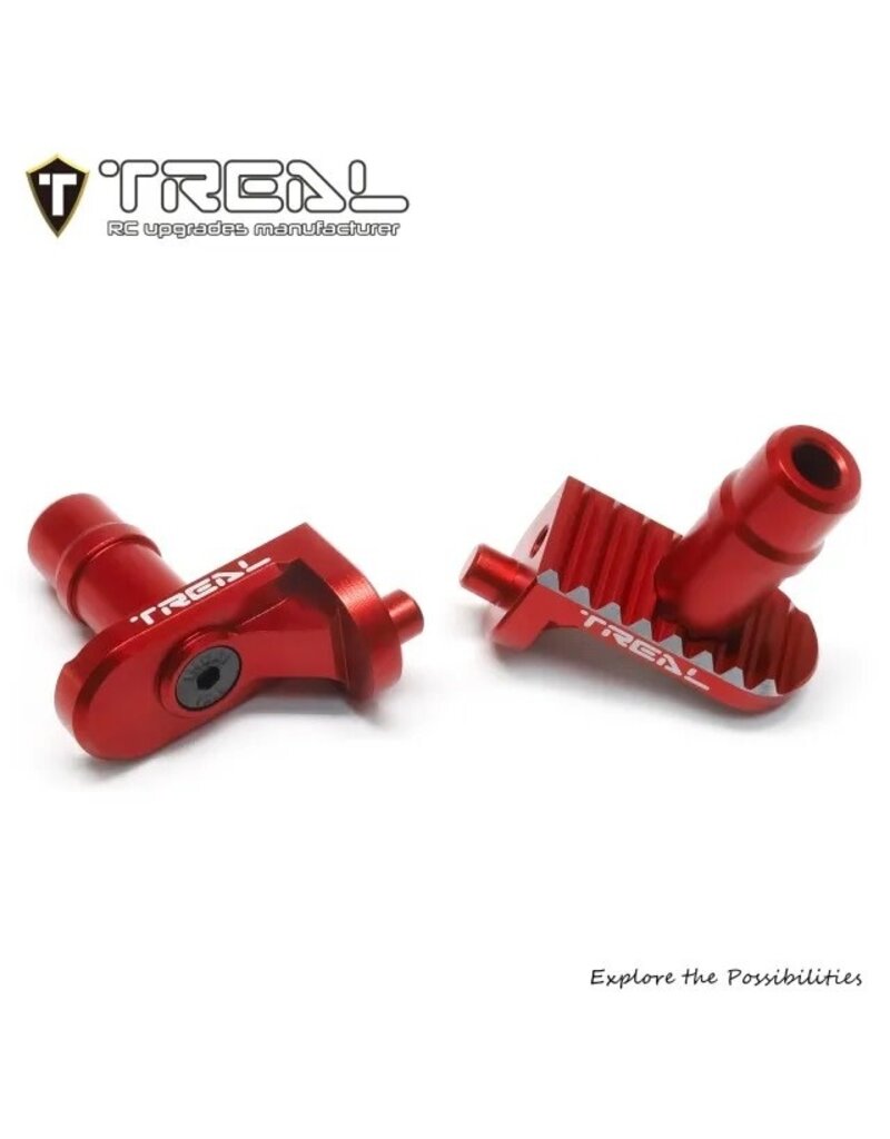 TREAL TRLX003XAXLAL ALUMINUM FOOT PEGS FOR PROMOTO MX: RED (2)