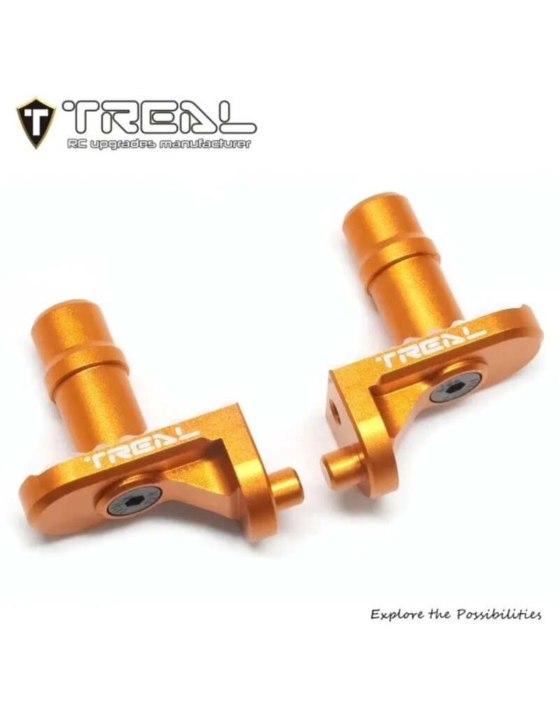 TREAL TRLX003XB4069 ALUMINUM FOOT PEGS FOR PROMOTO MX: ORANGE (2)