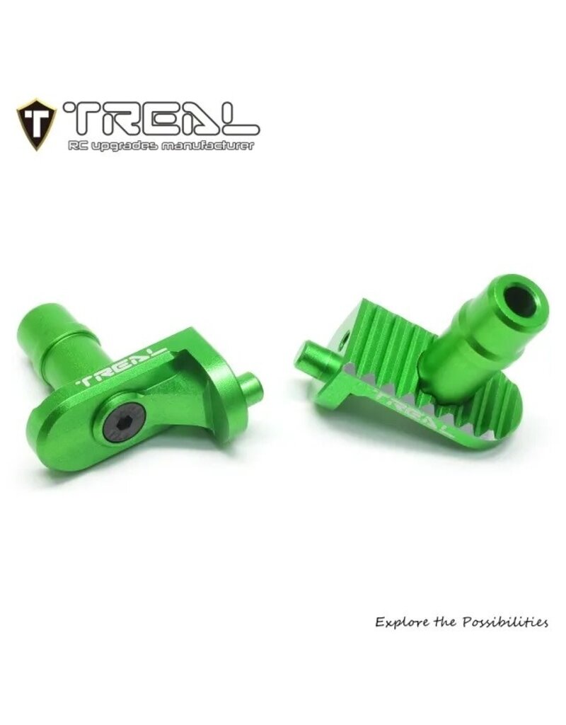 TREAL TRLX003XB4YIN ALUMINUM FOOT PEGS FOR PROMOTO MX: GREEN (2)