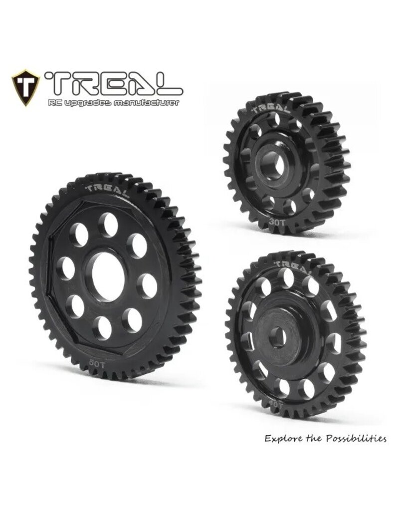 TREAL TRLX003XBHQ65 HARDEN STEEL TRANSMISSION GEAR SET 50T/40T/30T FOR PROMOTO MX