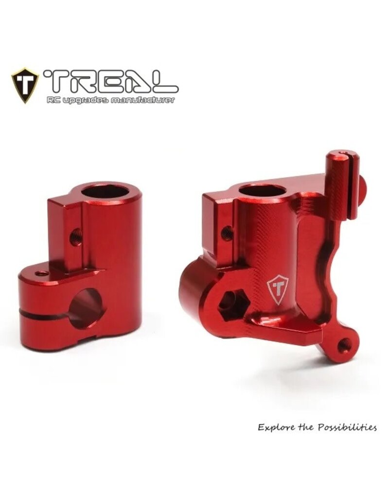 TREAL TRLX003XBQPAN ALUMINUM FORK LUG SET FOR PROMOTO MX: RED