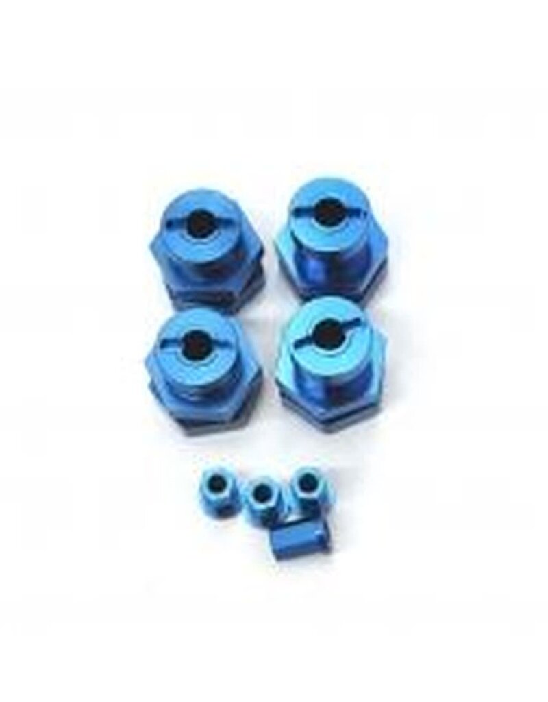 STRC SPTST3654-17B 17MM HEX HUB CONVERSION KIT FOR TRAXXAS 2WD: BLUE (4)