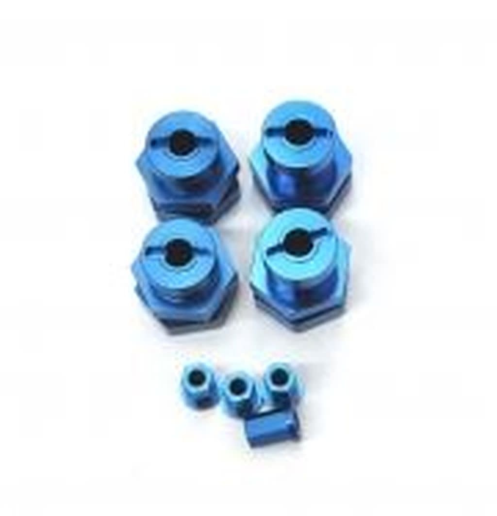 SPTST3654-17B 17MM HEX HUB CONVERSION KIT FOR TRAXXAS 2WD: BLUE (4)