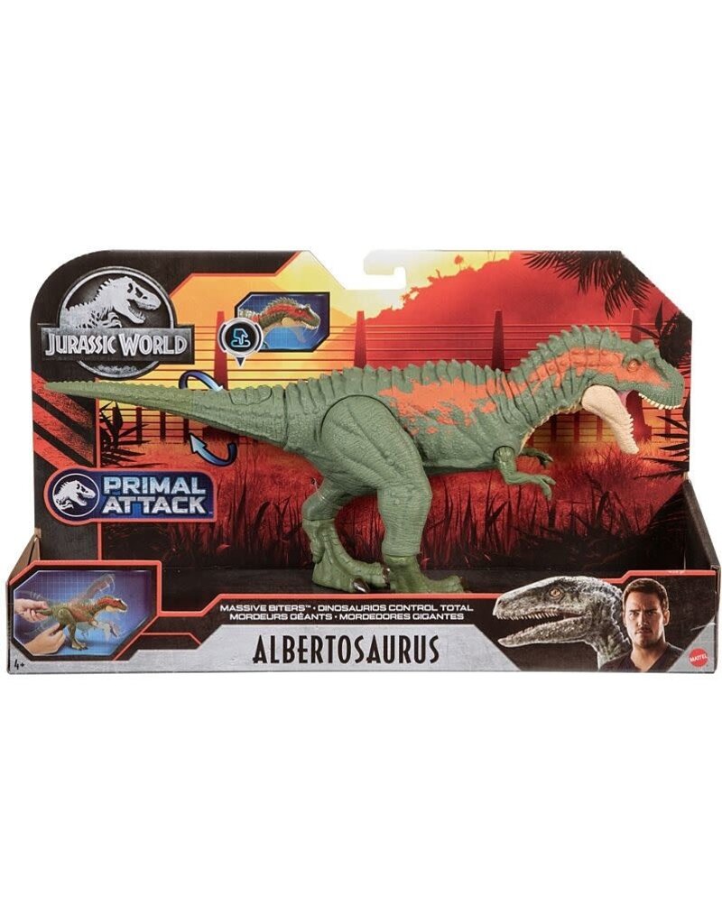 MATTEL MTL GJP32/GVG67 JURASSIC WORLD MASSIVE BITERS ALBERTOSAURUS