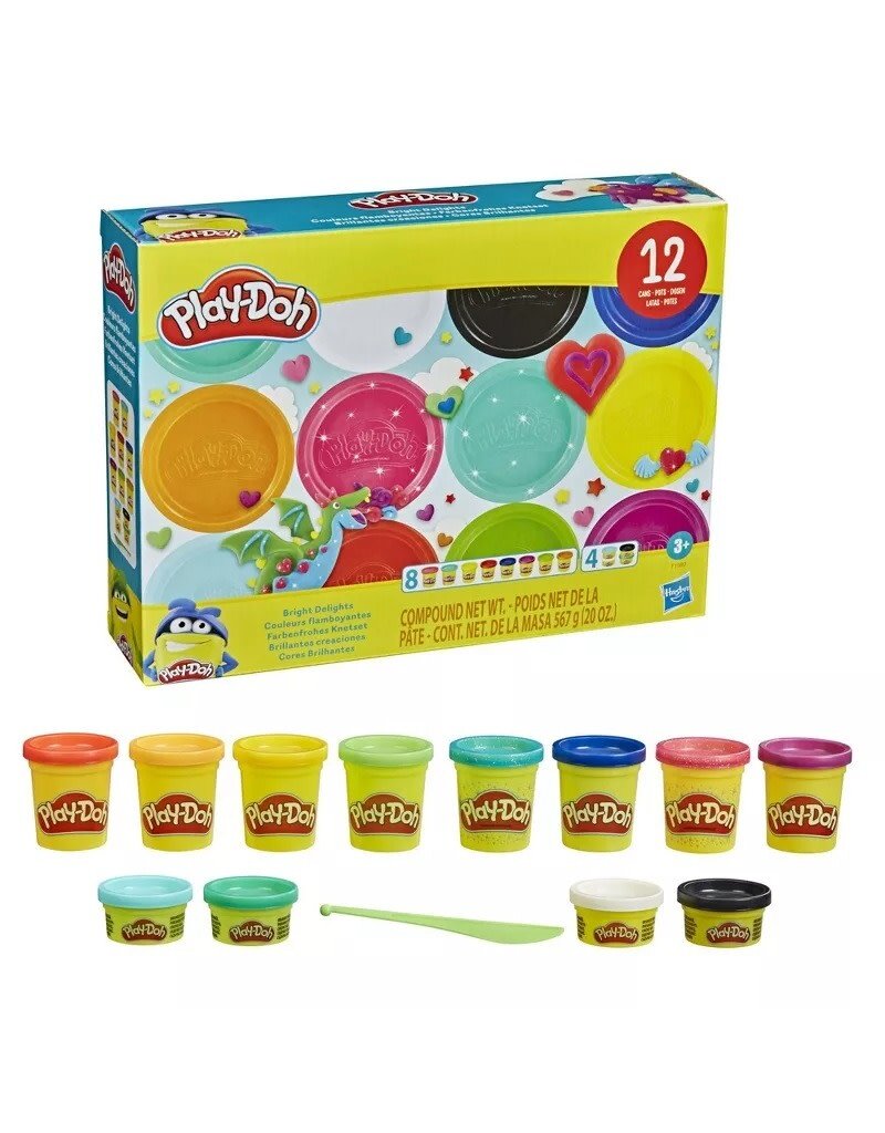 PLAY-DOH HAS F1989 PLAY-DOH BRIGHT DELIGHTS (12 PACK)