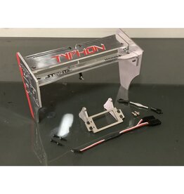 STUPID RC STP1121 TYPHON ACTIVE REAR WING SILVER/ RED