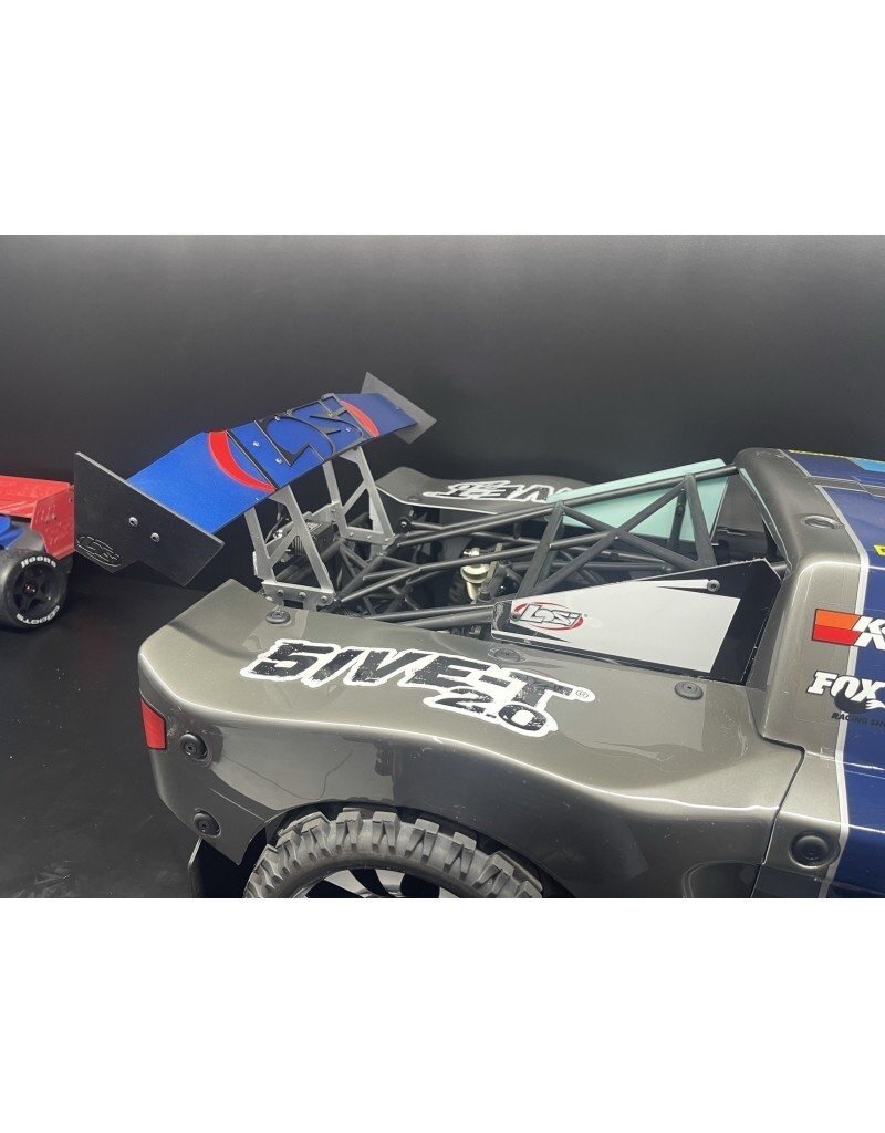 STUPID RC STP1209B LOSI 5T V2.0 ADJUSTABLE REAR WING BLUE
