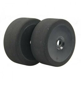 BSR RACING BXRC8027B 1/8TH BUGGY RED FOAM TIRES 27 SHORE: BLACK WHEEL (2)