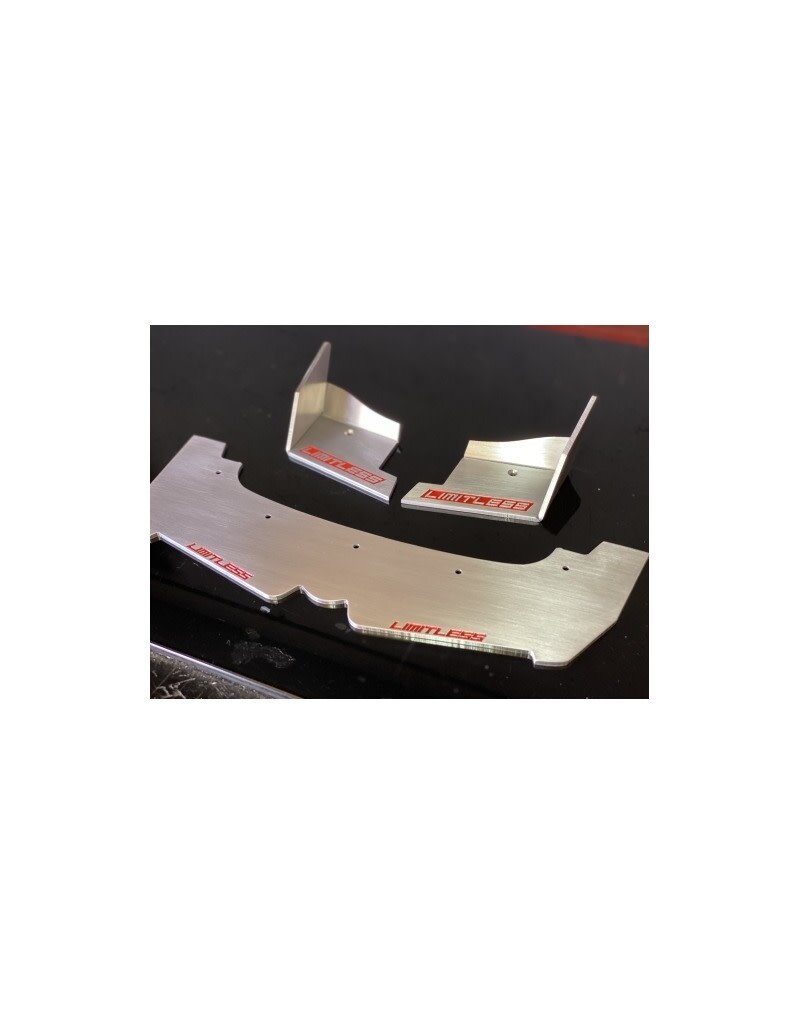 STUPID RC STP1112 ARRMA LIMITLESSS FRONT WING AND SPLITTER SILVER