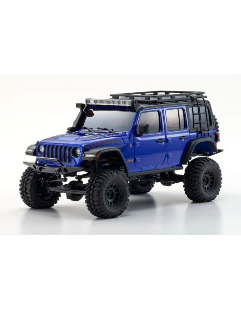 KYOSHO KYO32528MB MINI-Z 4X4 READYSET JEEP WRANGLER UNLIMITED RUBICON: OCEAN BLUE METALLIC