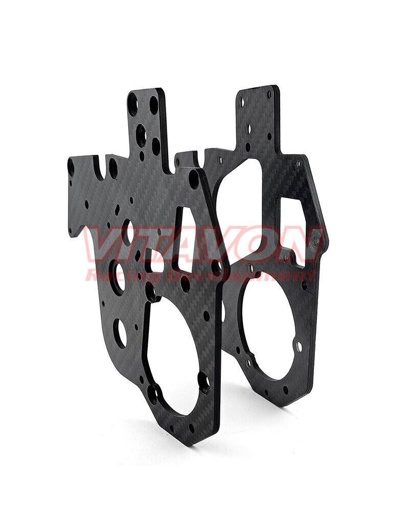 VITAVON VTNPROM057 CARBON FIBER CHASSIS PLATES FOR PROMOTO MX BLACK