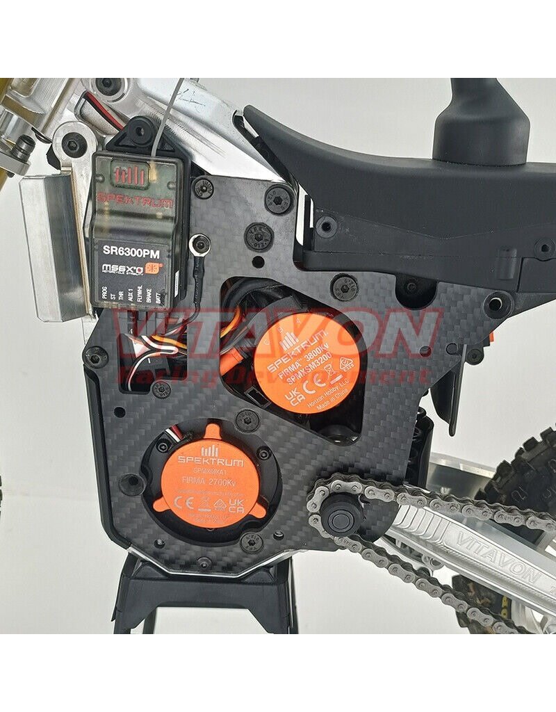 VITAVON VTNPROM057 CARBON FIBER CHASSIS PLATES FOR PROMOTO MX BLACK
