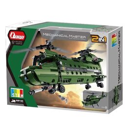 QIHUI QIH06809 TECH BRICKS 2/1 MILITARY HELICOPTER