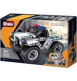 QIHUI QIH05805 TECH BRICKS PULL BACK POLICE CAR 199 PCS