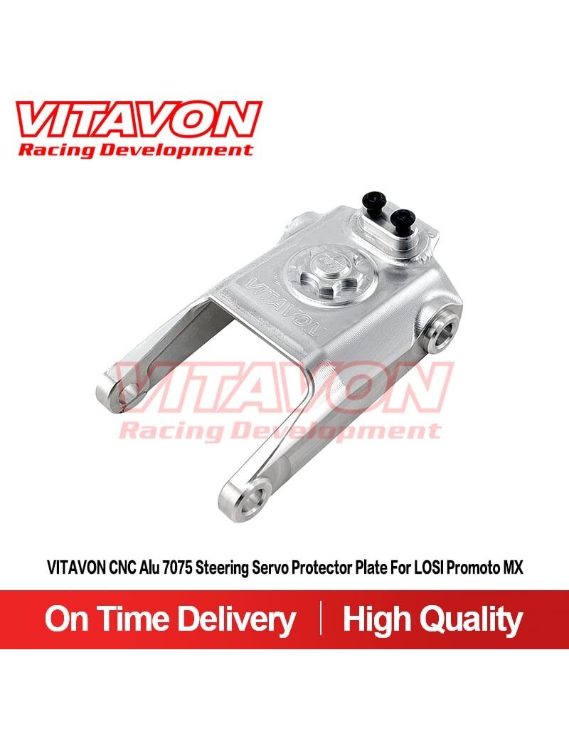 VITAVON VTNPROM050 STEERING SERVO PROTECTOR PLATE FOR PROMOTO SILVER