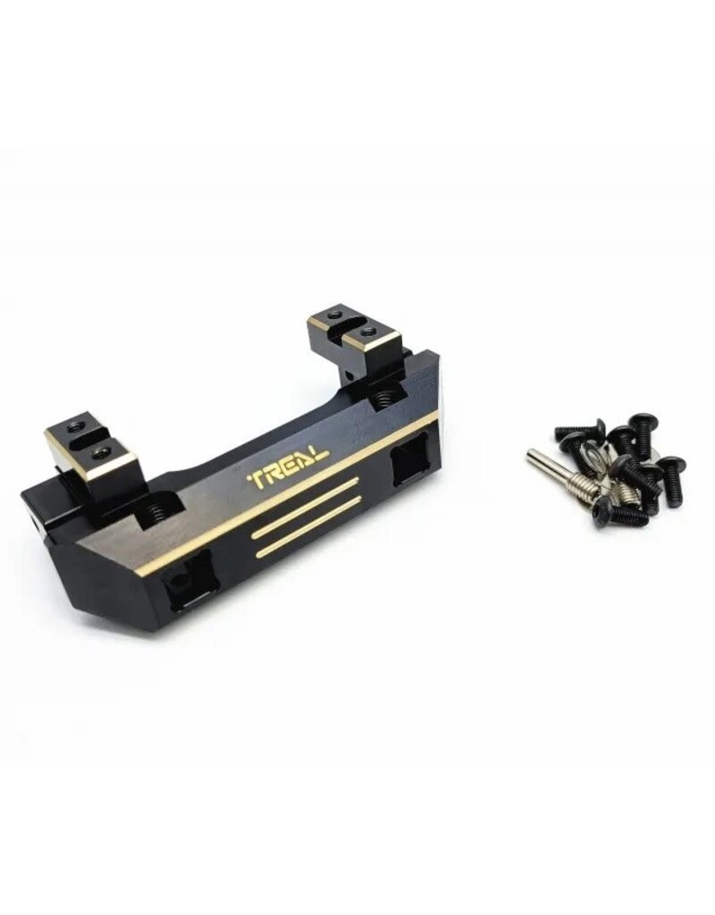 TREAL TRLX0023Z2F4Z BRASS FRONT BUMPER MOUNT SERVO MOUNT RELOCATION TRX4 130G: BLACK