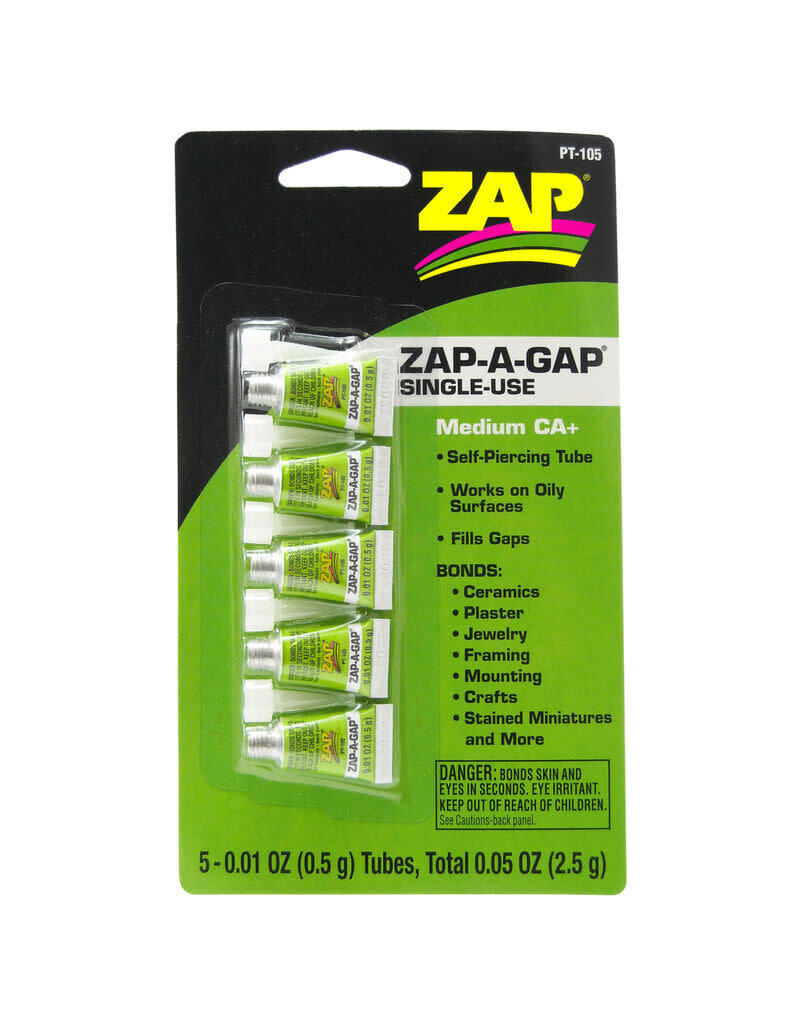 ZAP PAAPT105 ZAP-A-GAP CA+ SINGLE USE 5 TUBES