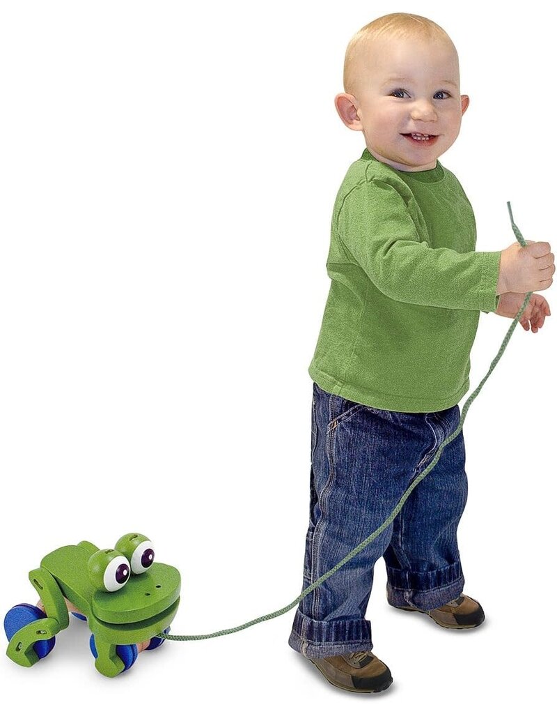 MELISSA & DOUG MD3021 FROLICKING FROG PULL TOY