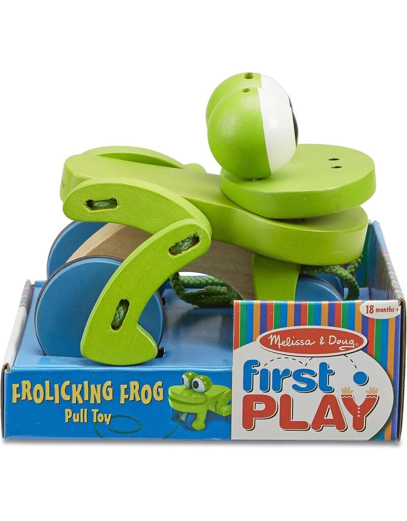 MELISSA & DOUG MD3021 FROLICKING FROG PULL TOY