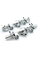 RACERS EDGE RCE1970S SILVER ALUMINUM AXLE HOUSING SET (FRONT & REAR) FOR CEN FORD F-450 TRUCKS