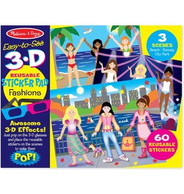 MELISSA & DOUG MD9374 EASY-TO-SEE 3D REUSABLE STICKER PAD - FASHIONS