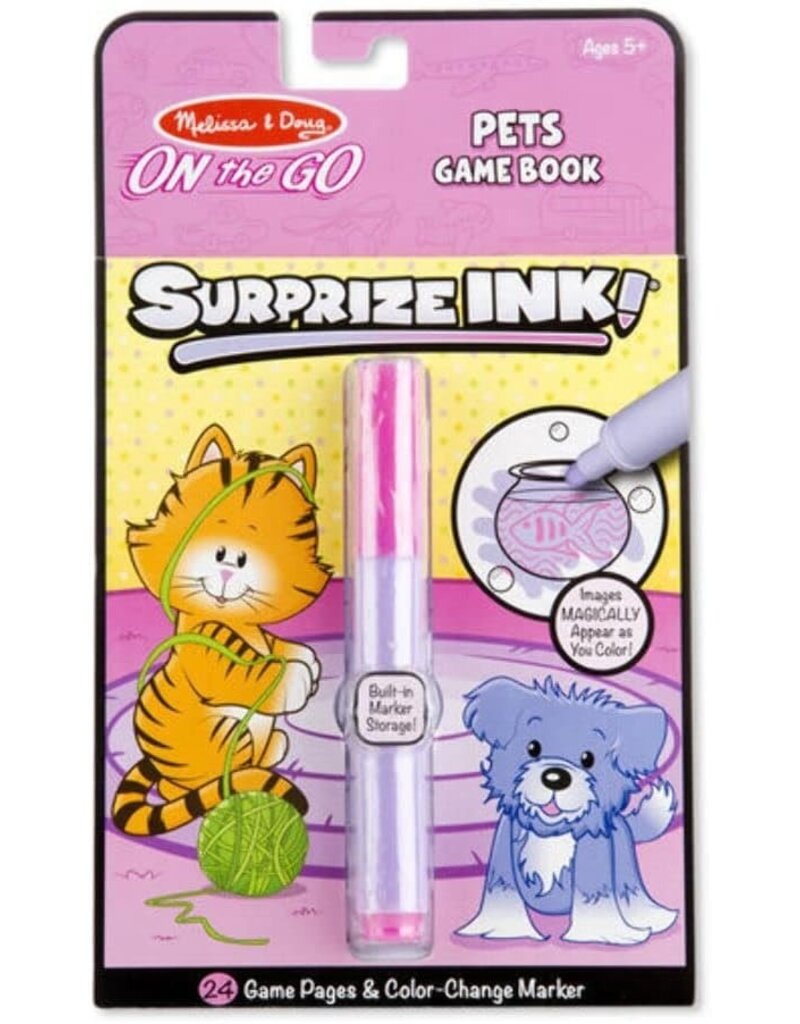 MELISSA & DOUG MD5285 ON-THE-GO SURPRIZE INK: PETS GAME BOOK