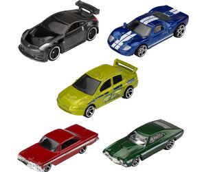 MTL GWW93 HOT WHEELS FAST & FURIOUS 5-PACK SET - My Tobbies - Toys