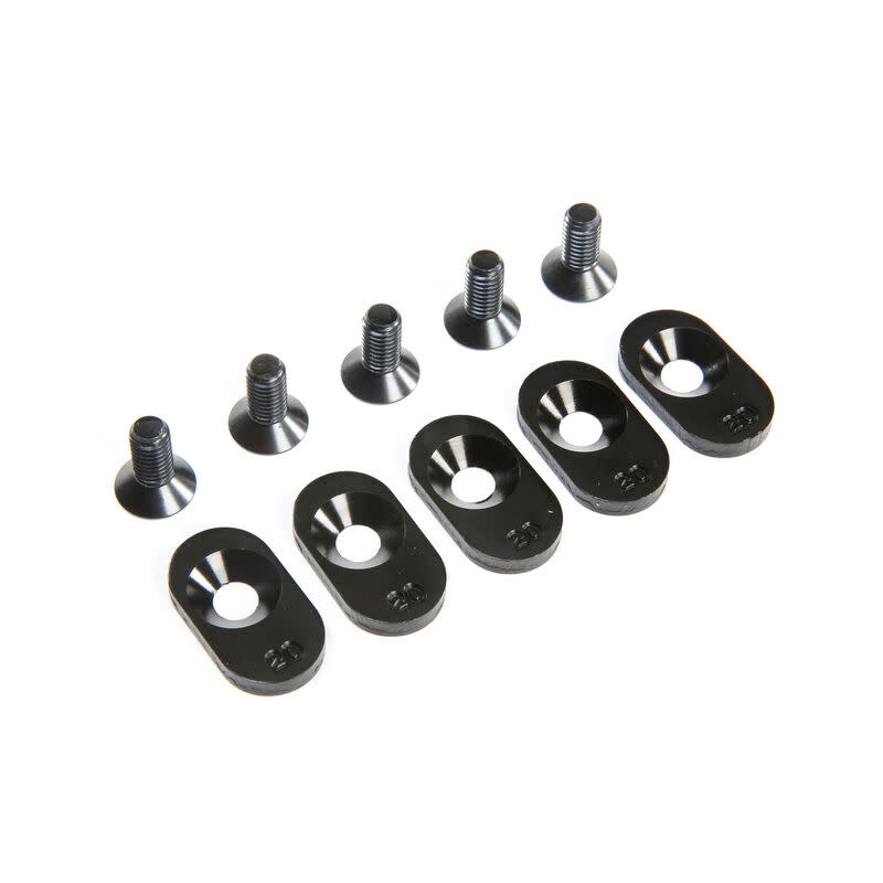 LOS252103 ENGINE MOUNT INSERT AND SCREWS BLACK 5IVE-T 2.0 (5)
