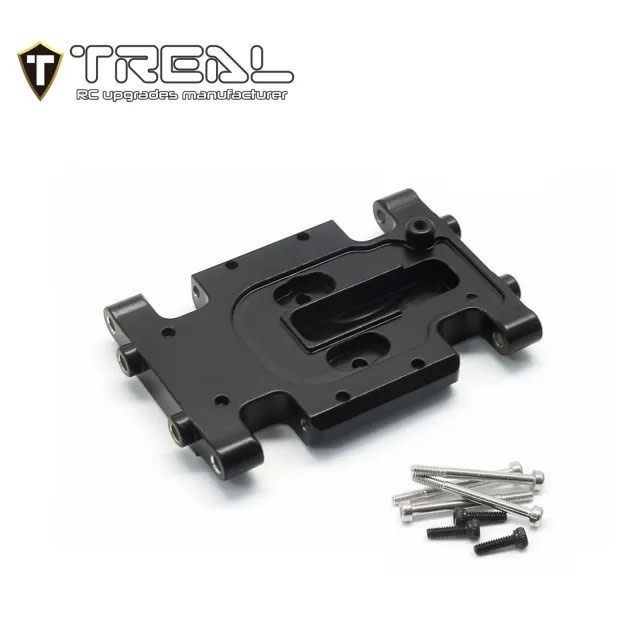 TRLX003SDM12R BRASS CENTER SKID PLATE FOR AX24 BLACK - My Tobbies