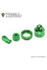 TREAL TRLX003YLWZ0L ALUMINUM SHOCK CAP AND BOTTOM RETAINER FOR PROMOTO GREEN