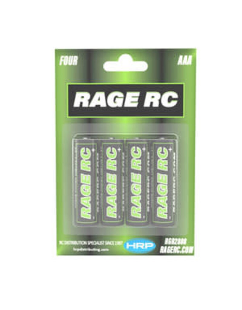RAGE RC RGR2808 AAA ALKALINE BATTERIES (4 PACK)