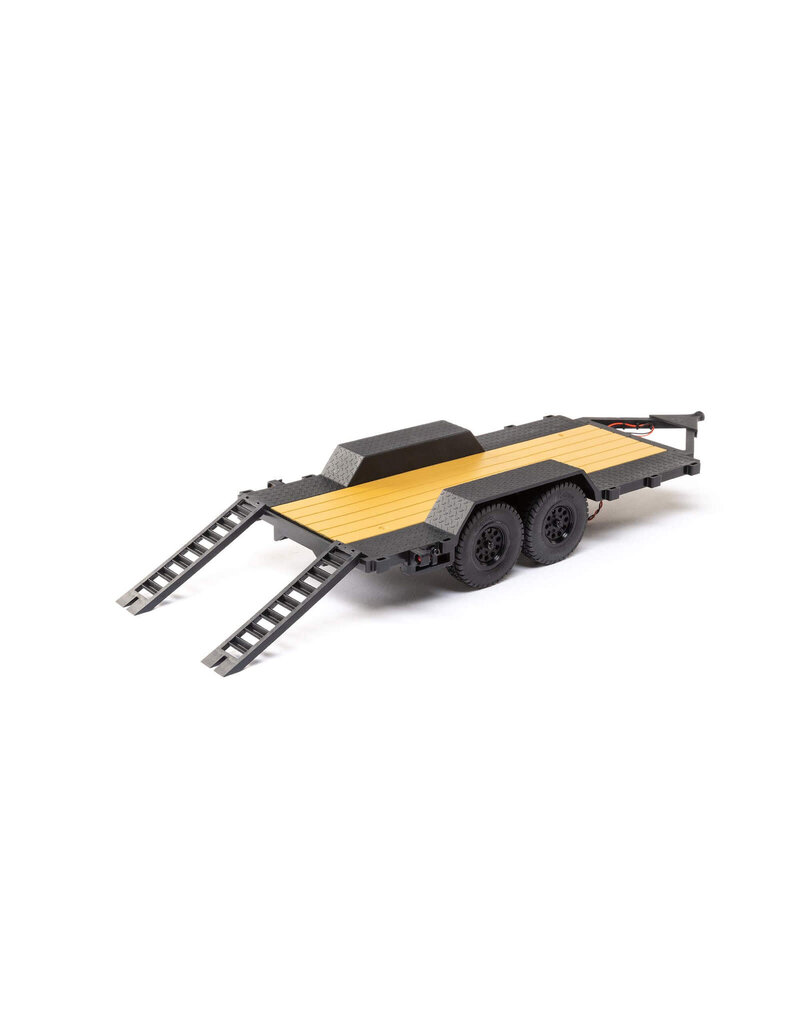 AXIAL AXI00009 SCX24 FLAT BED VEHICLE TRAILER WITH LED TAILLIGHTS