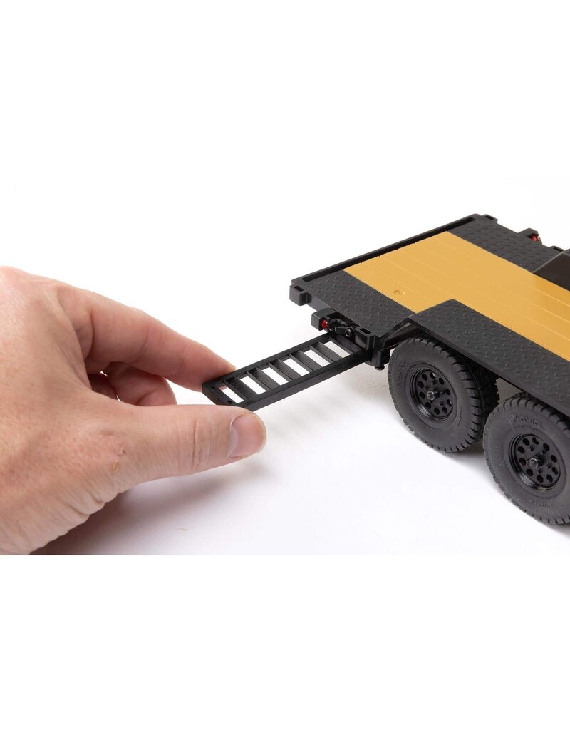 AXIAL AXI00009 SCX24 FLAT BED VEHICLE TRAILER WITH LED TAIL LIGHTS