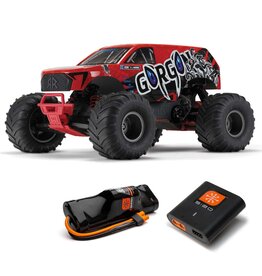 ARRMA ARA3230ST2 GORGON 1/10 SCALE 2WD MONSTER TRUCK 550 MEGA RTR: RED