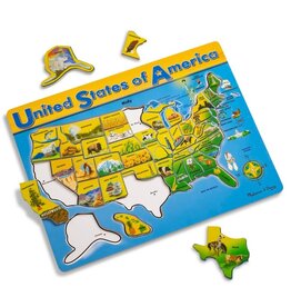 MELISSA & DOUG MD3797 UNITED STATES OF AMERICA WOODEN JIGSAW PUZZLE