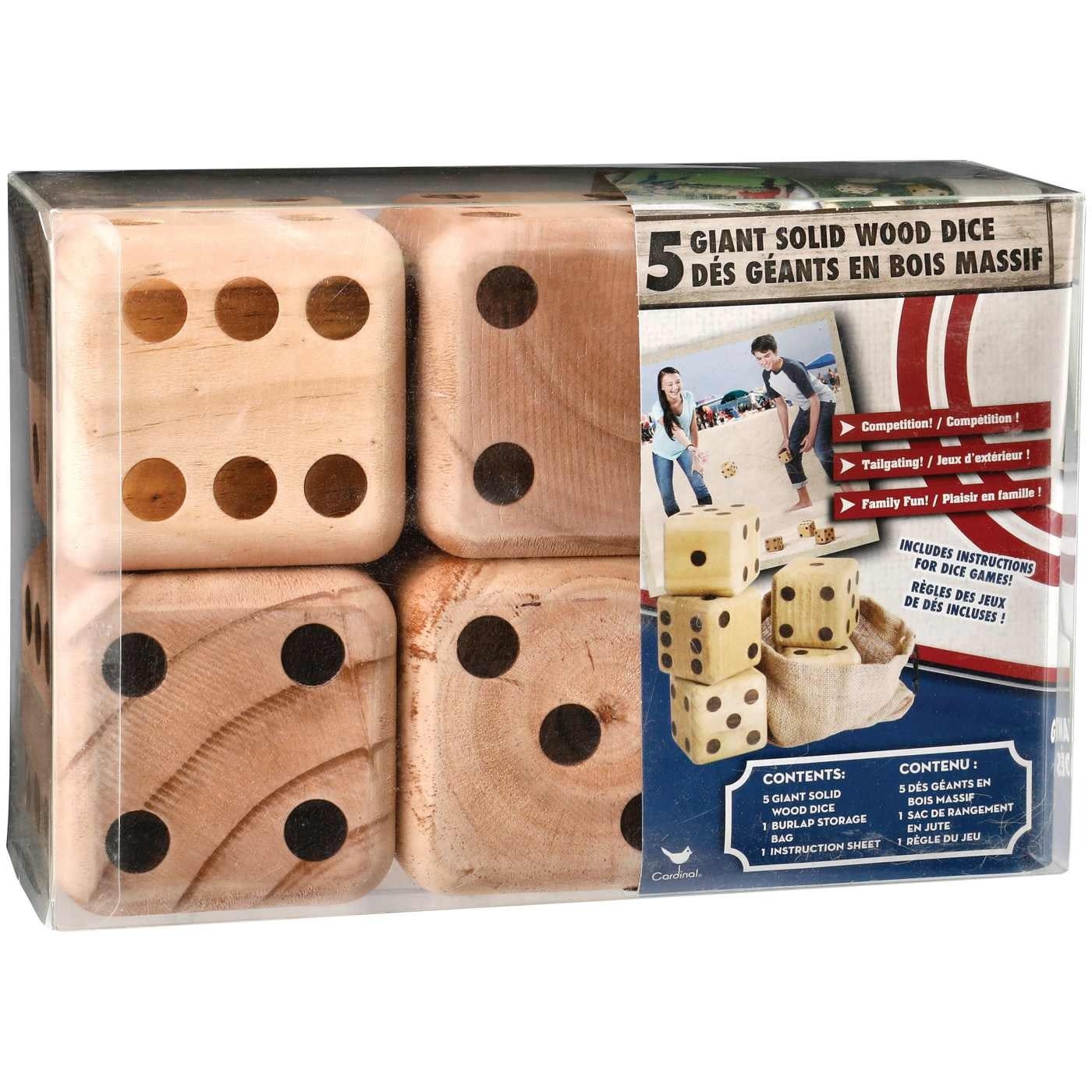 SPNM6034457/20095753 GIANT SOLID WOOD DICE 5PCS