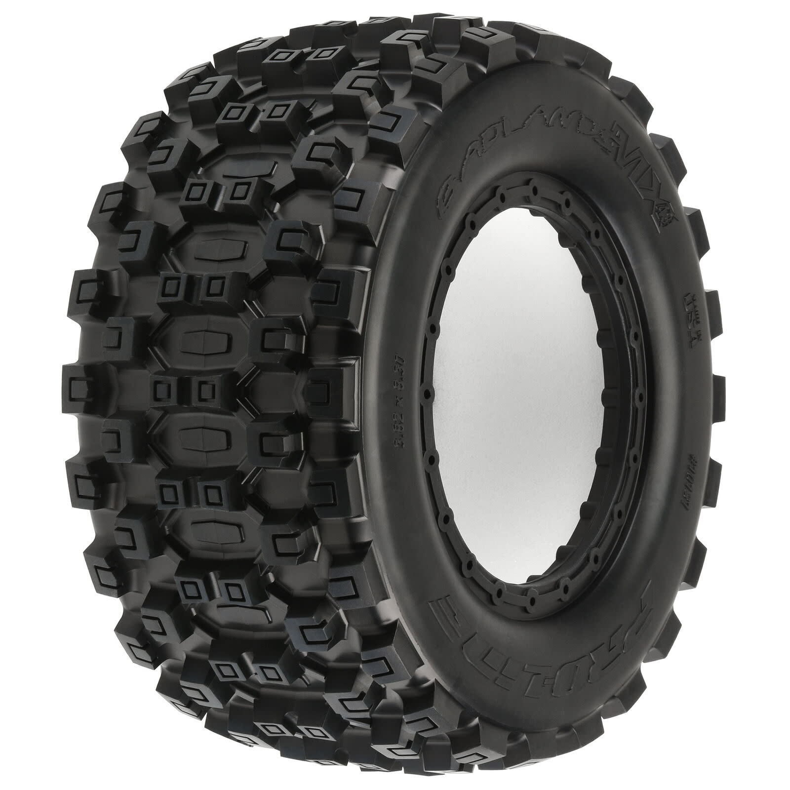 PRO1013100 BADLANDS MX43 PRO-LOC TIRE(2):PRO-LOC X-MAXX WHEEL